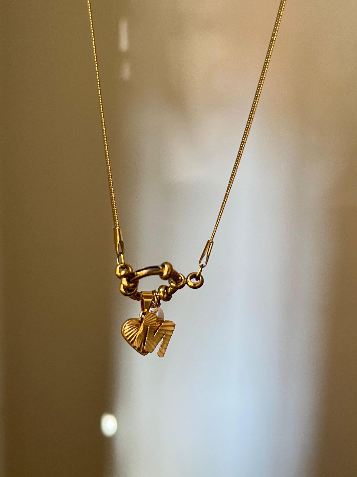 English Initial Necklace
