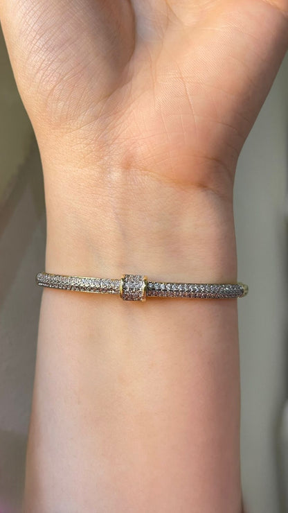 Slim Diamond-Cut Bangle