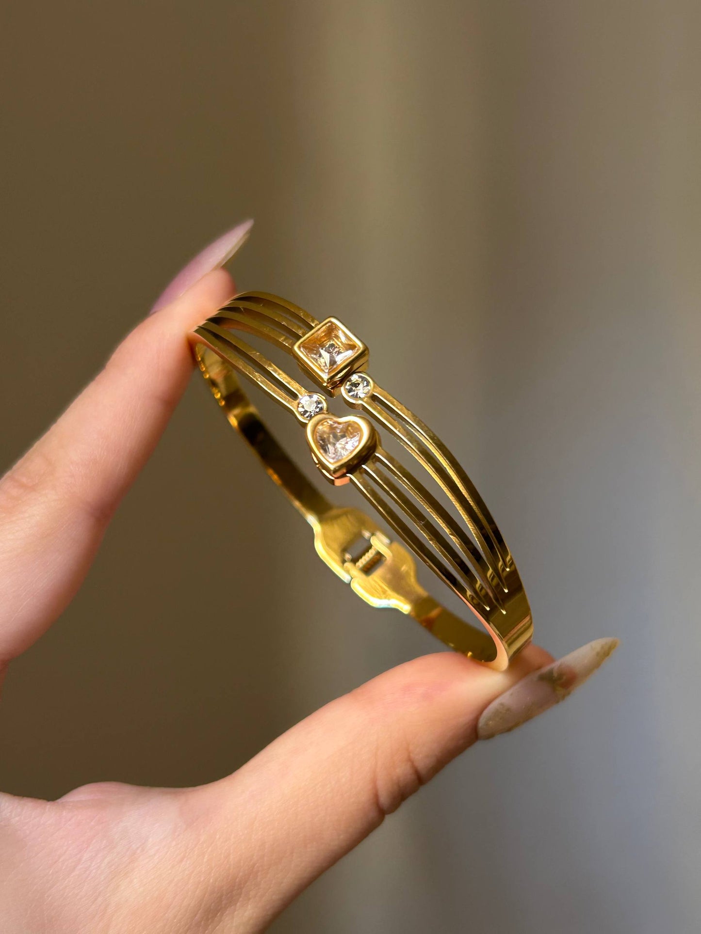 Romantic Crystal Duo Bangle