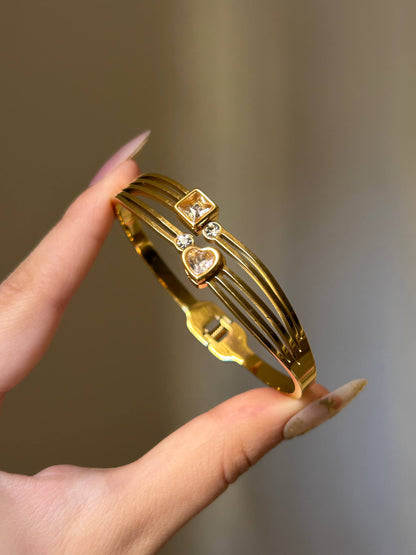 Romantic Crystal Duo Bangle