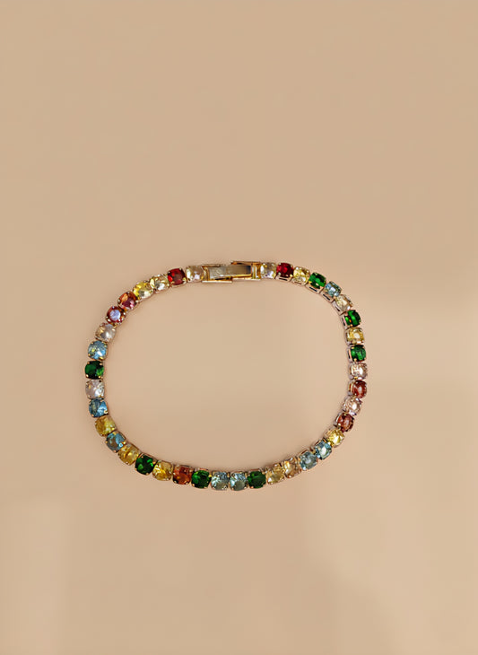 Colorful Round Tennis Bracelet