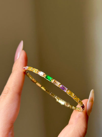 Rainbow Baguette Flex Bracelet