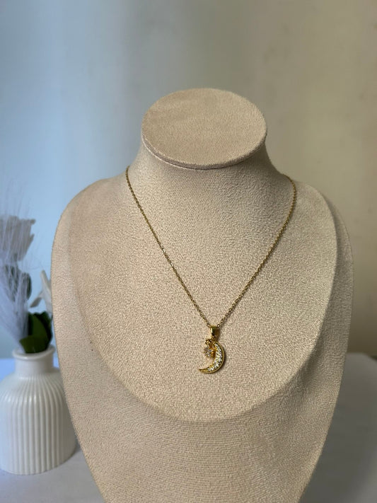 Celestial Crescent Moon Necklace