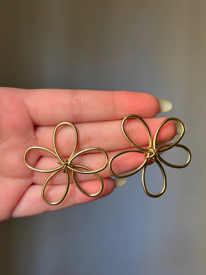 Ethereal Golden Bloom Studs