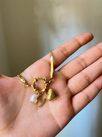 English Initial Necklace