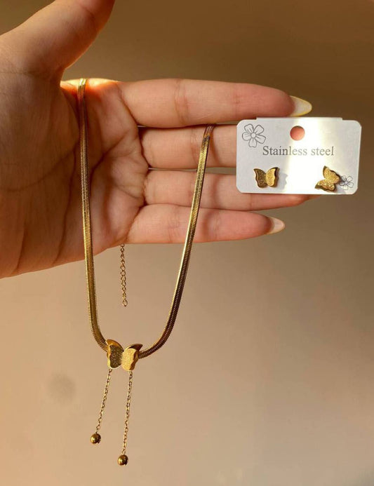 Golden Butterfly Charm Set
