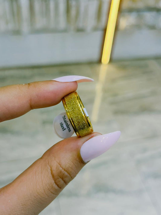 Golden Glitter Wedding Band