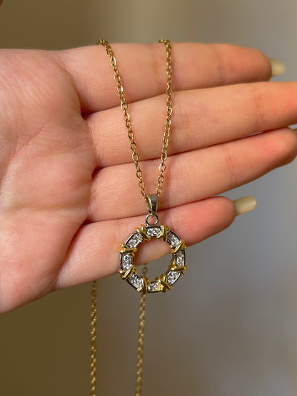 Radiant Halo Pendant Necklace