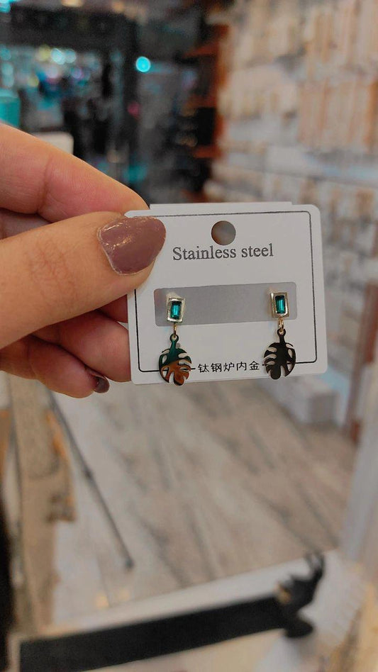 Tropical Leaf Earrings