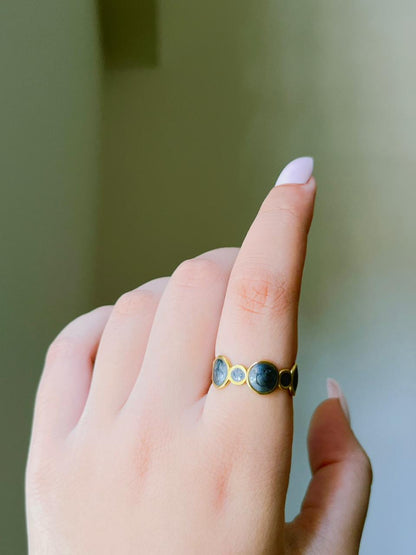 Stainless Steel Mother of Pearl Ring
