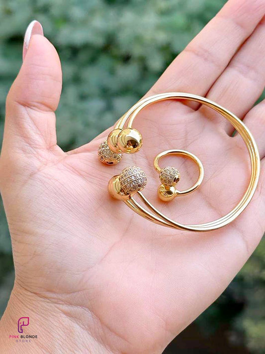 Sparkle Sphere Bangle Set