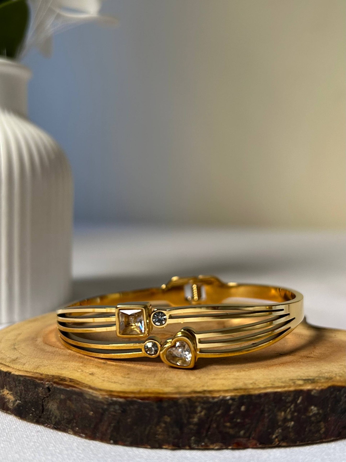 Romantic Crystal Duo Bangle