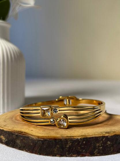 Romantic Crystal Duo Bangle