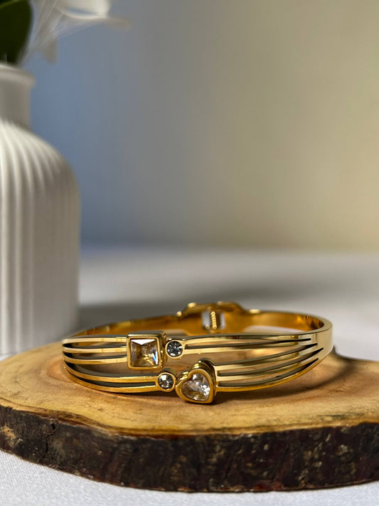 Romantic Crystal Duo Bangle