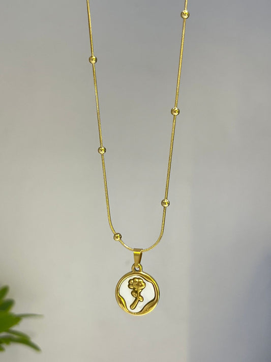 Pearl Rose Necklace