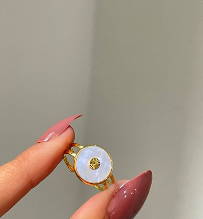 Celestial Shell Sun Ring