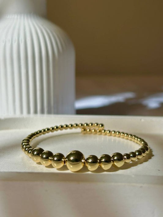 Polished Orb Bangle