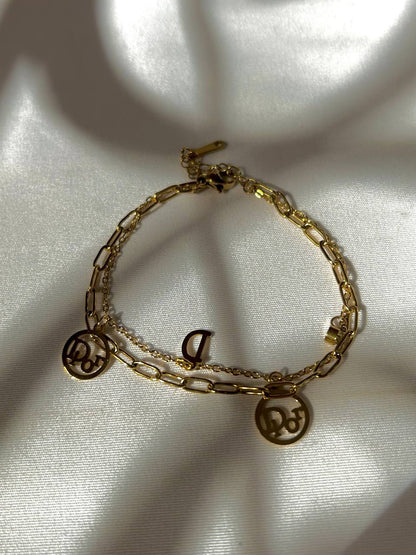 Dainty Initial Drop Bracelet