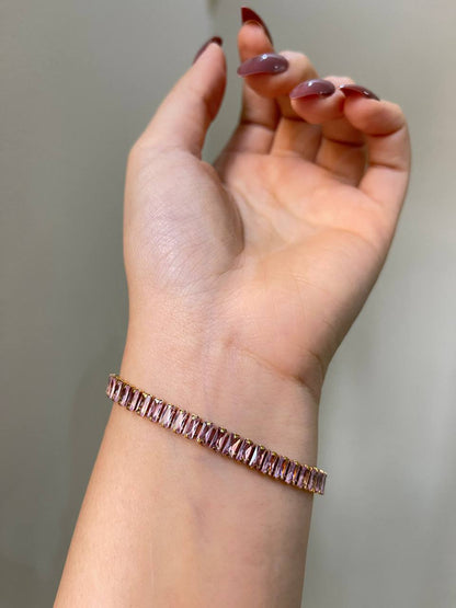 Chic Baguette Tennis Bracelet