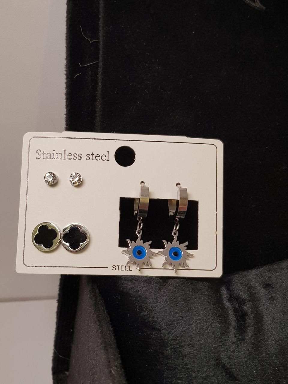 Glitter Butterfly Earring Set