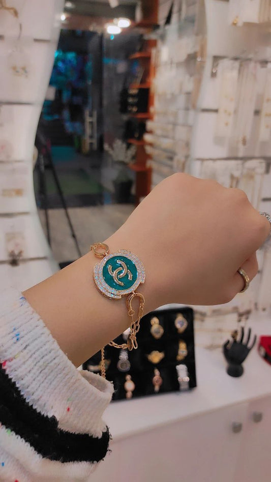 Teal Logo Luxury Bracelet