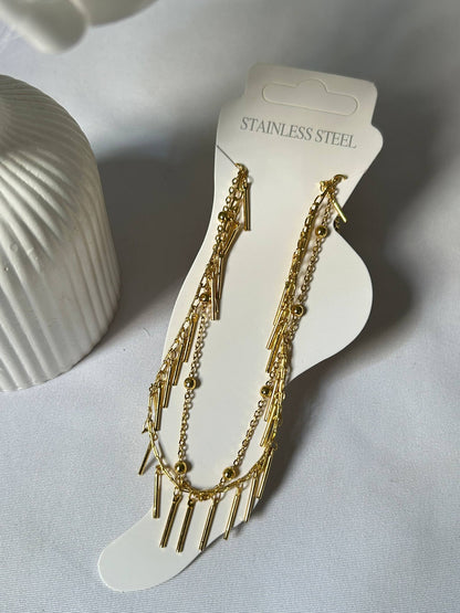 Bohemian Fringe Charm Anklet