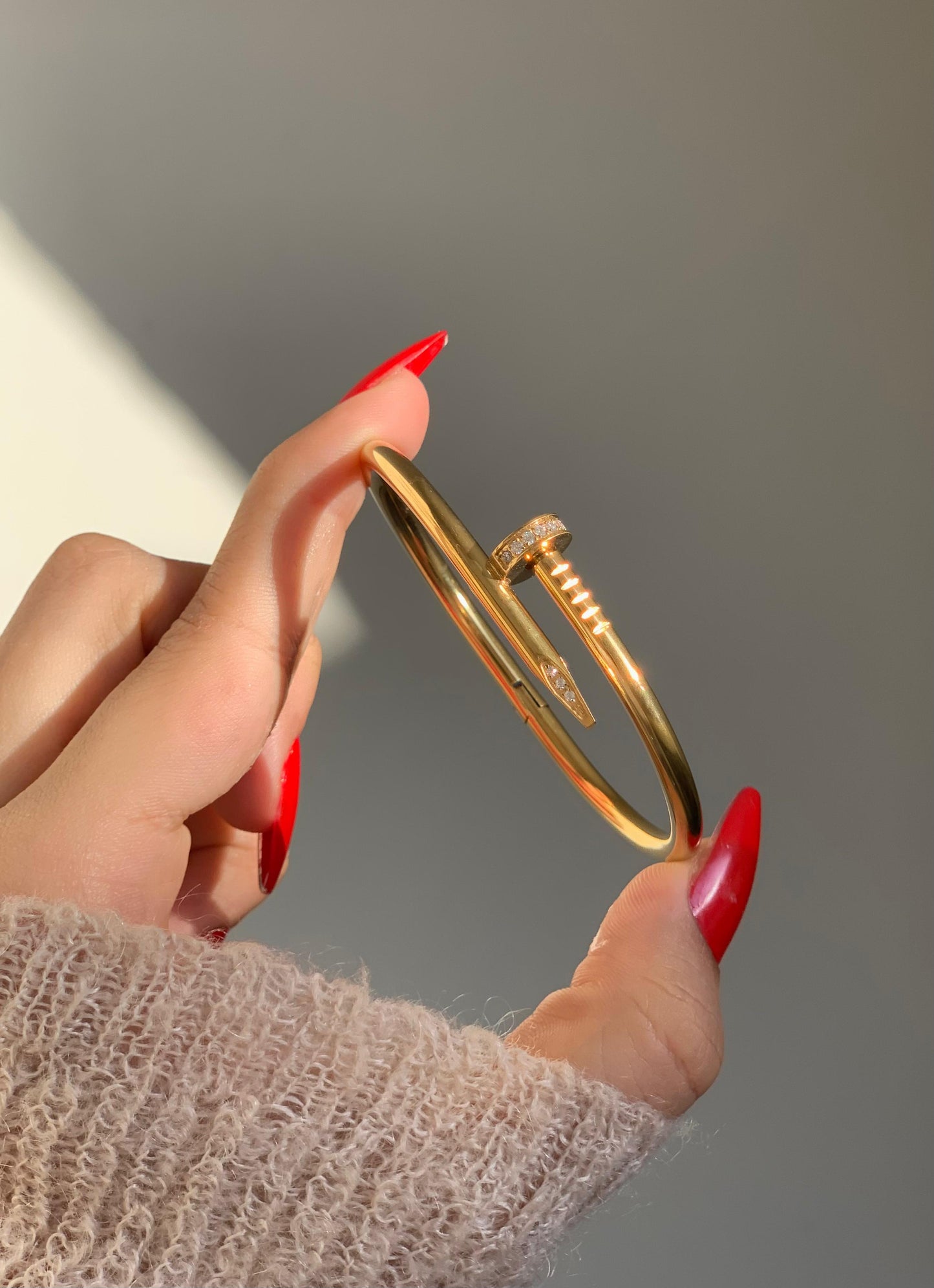 Golden Nail Bangle