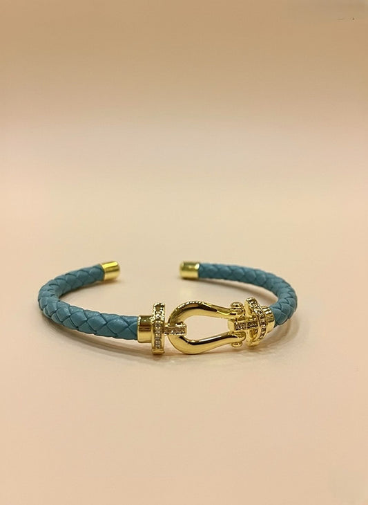Turquoise Equestrian Gold Cuff