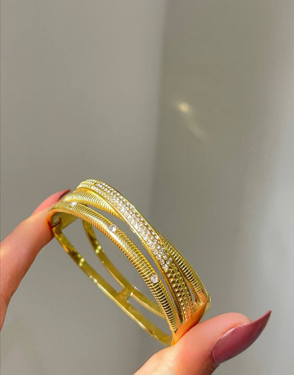 Classic Gold-Tone Statement Bracelet