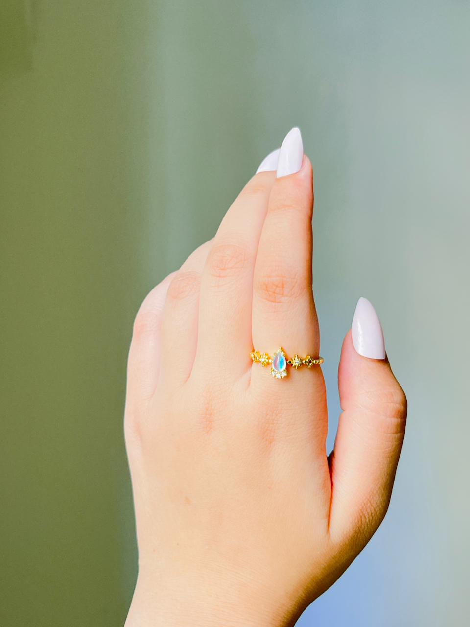Teardrop Gem Ring