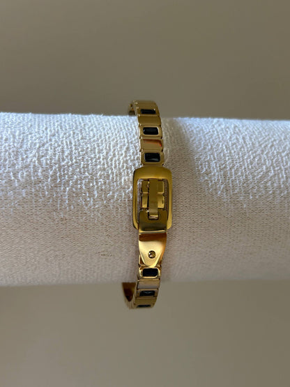 Golden Belt-Buckle Bangle