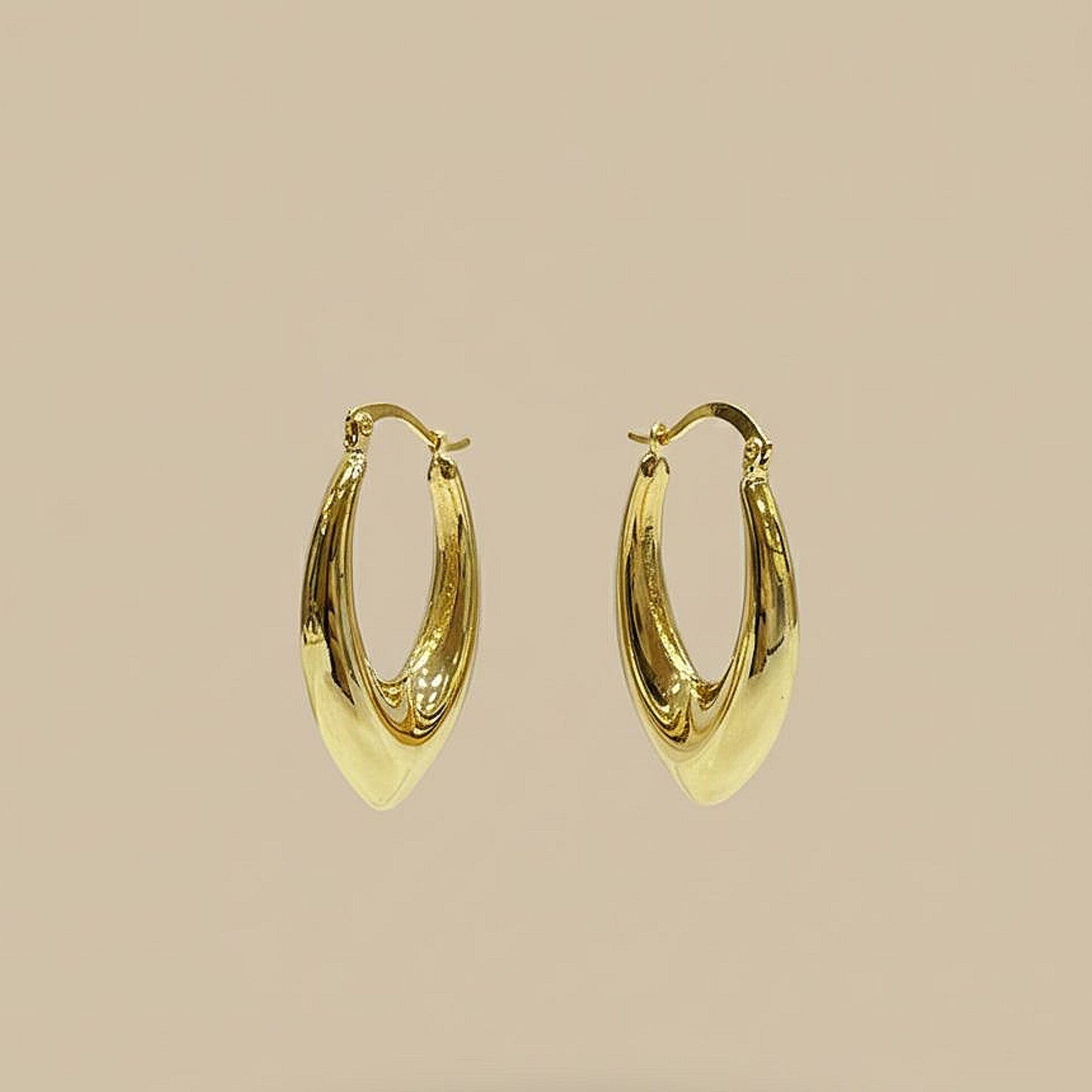 Elegant Tapered Hoop Earrings