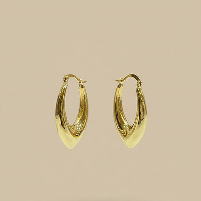 Elegant Tapered Hoop Earrings