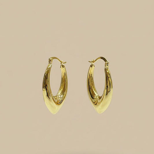 Elegant Tapered Hoop Earrings