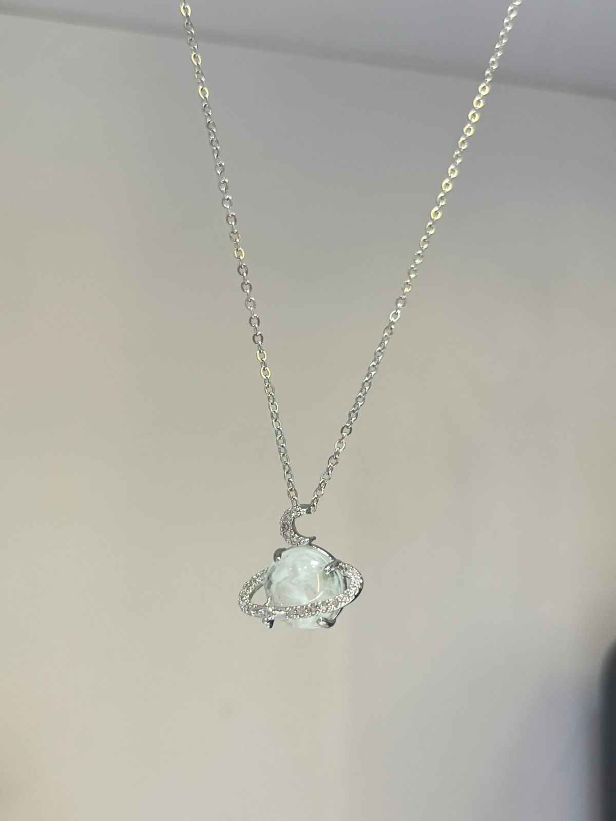 Saturn Pearl Necklace