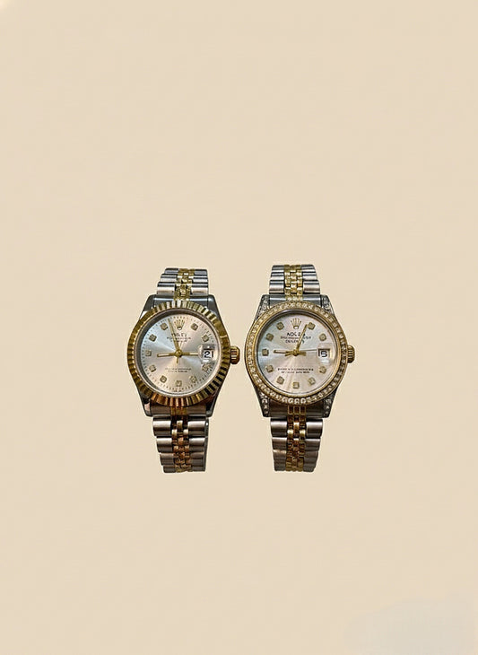 Classic Crystal Watch with Date