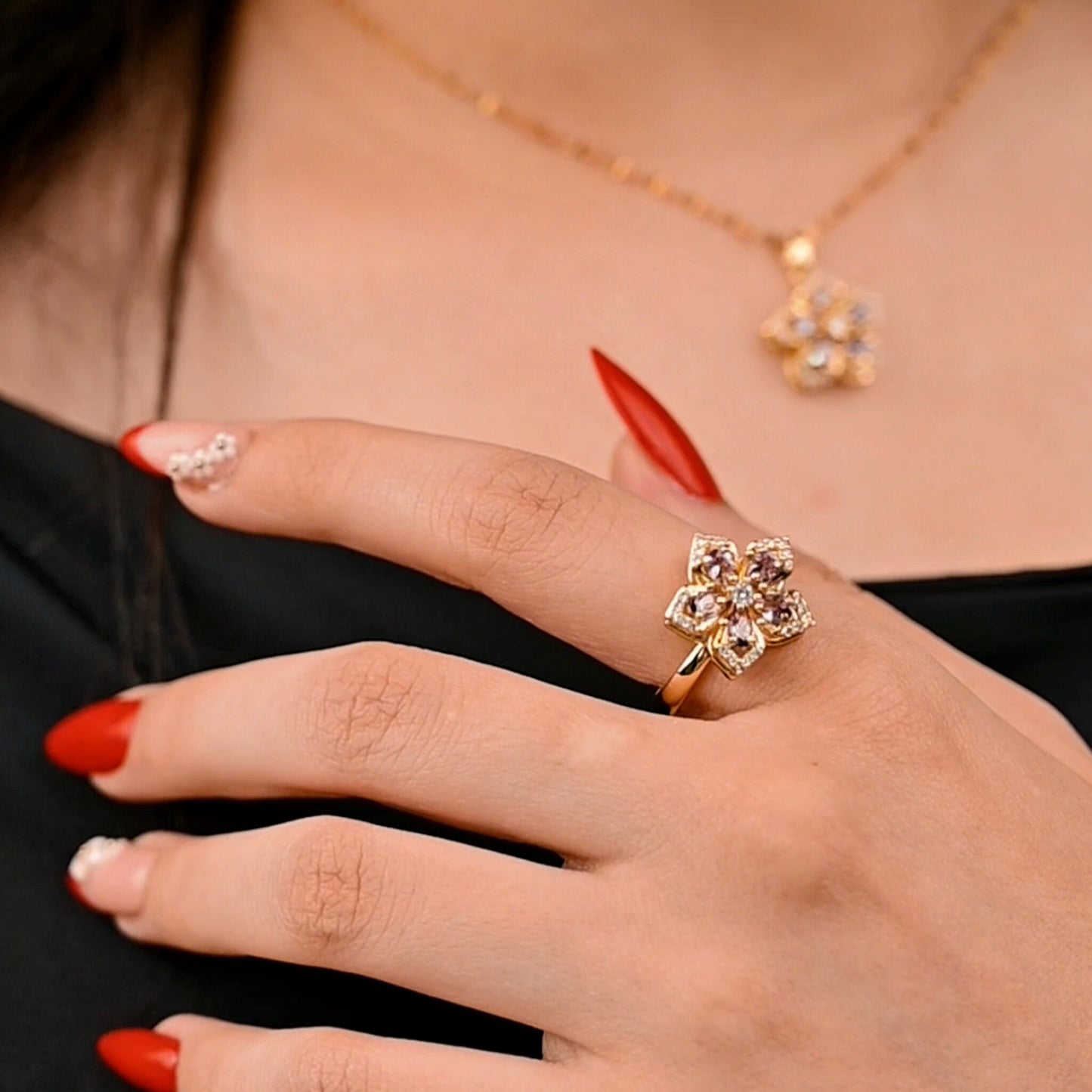 Princess Rapunzel Spinning Flower Ring