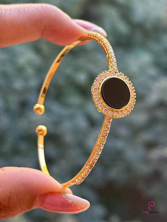 Onyx Halo Bangle