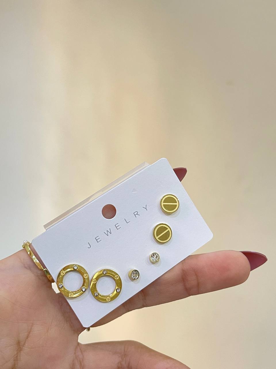 Multi-Charm Glam Stud Set