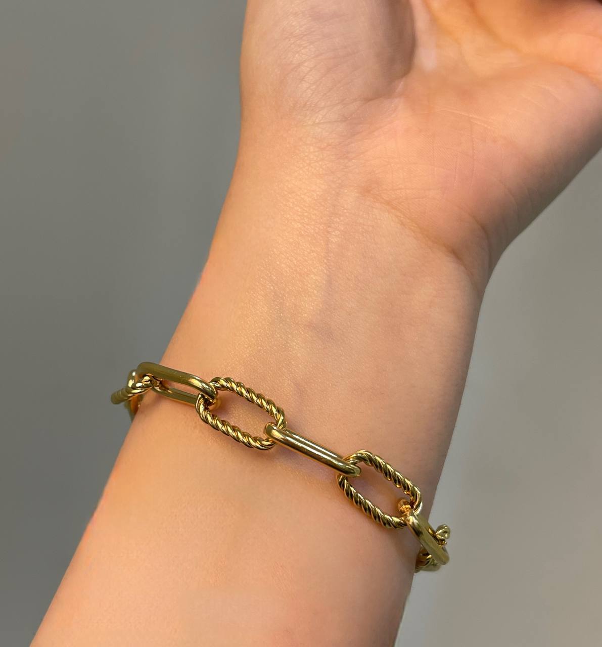 Bold Twisted Link Bracelet