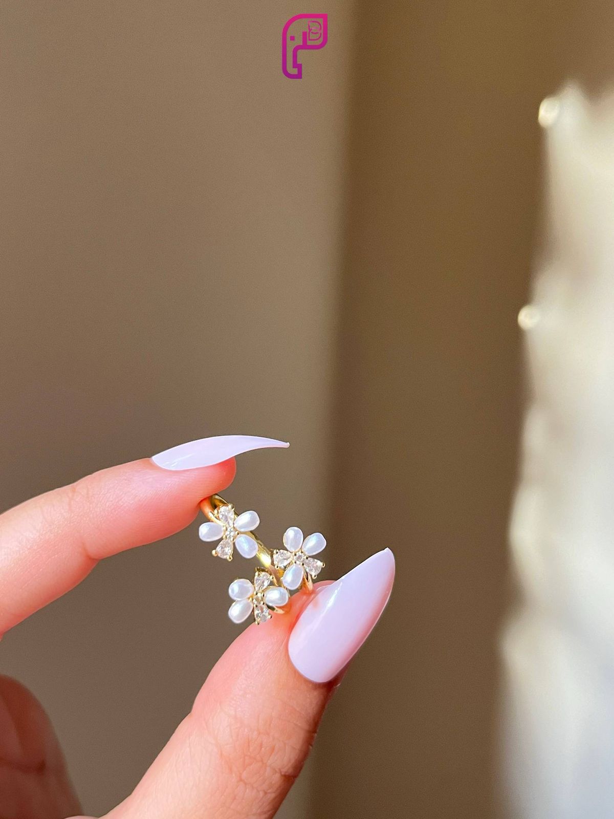 Sparkling Flower Ankle Bracelet & Ring