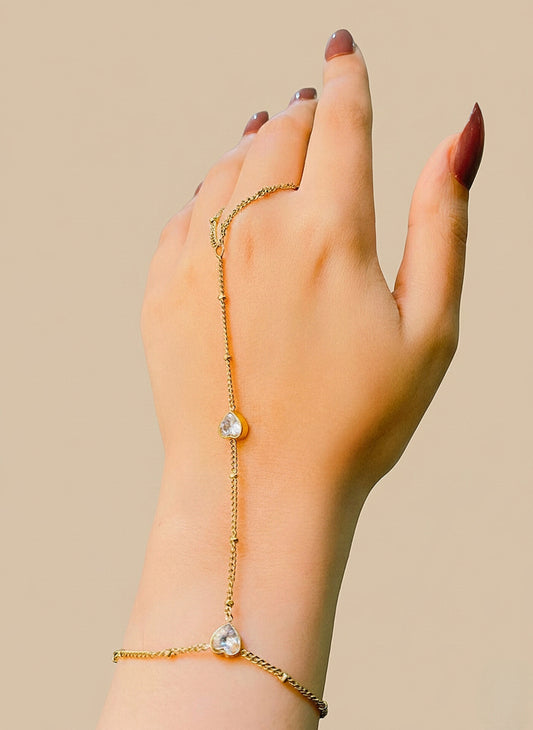 Crystal Heart Hand Chain