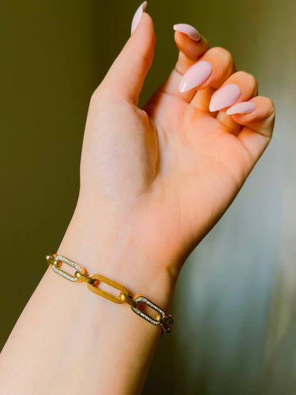 Chunky Pave Link Bracelet