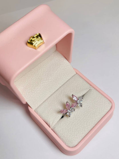 Pink Petal Butterfly Ring