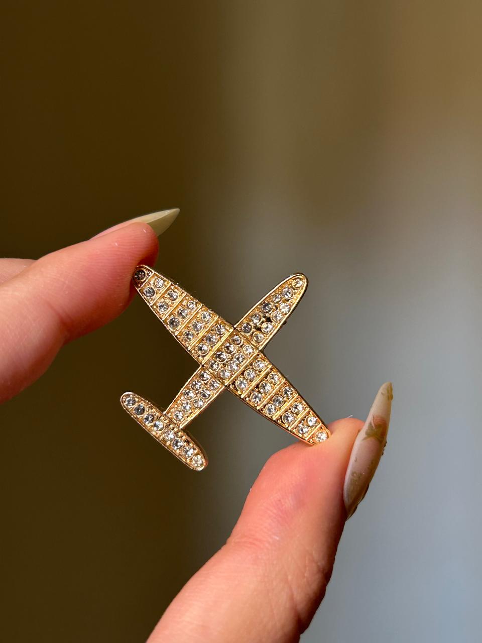 Golden Jet Sparkle Brooch