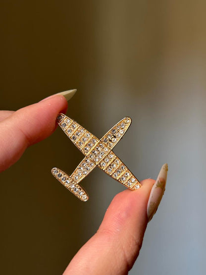 Golden Jet Sparkle Brooch