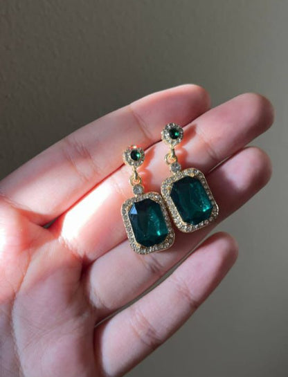 Regal Emerald Earrings