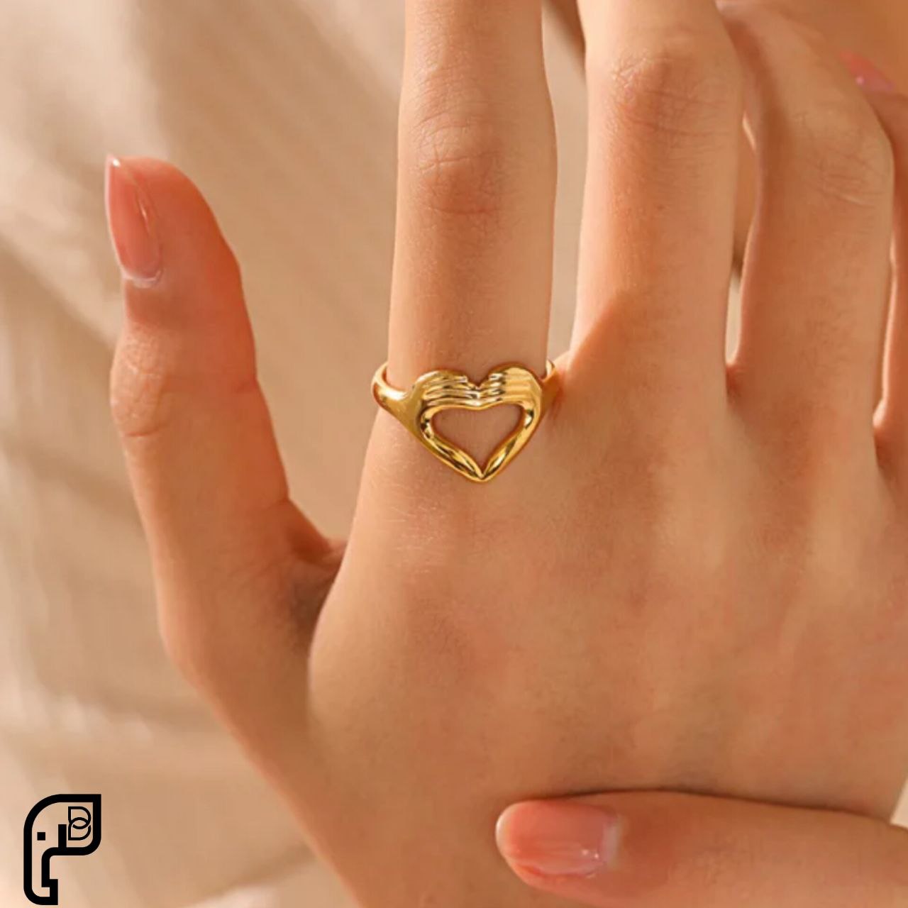 Golden Heart Ring