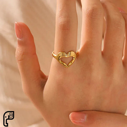 Golden Heart Ring