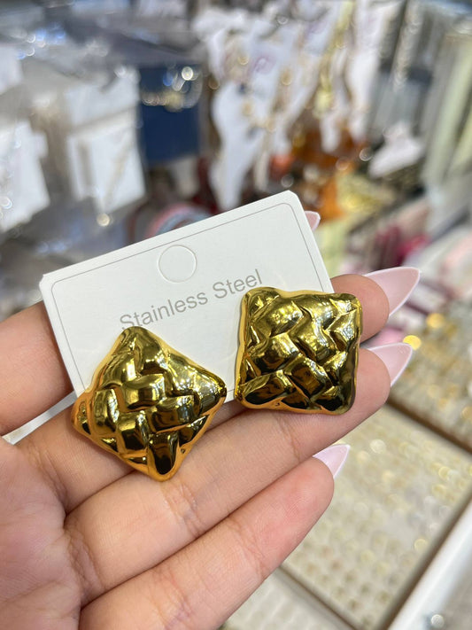 Golden Weave Studs